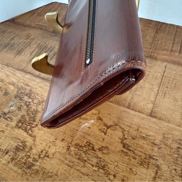 Vintage Coach Long Snap Bi-fold Wallet & Checkbook Cover in British Tan Leather - Picture 12 of 17